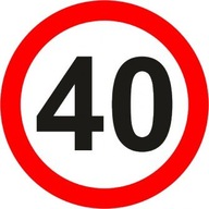Značka B33 rýchlostný limit 40 km/h priemer 60 cm