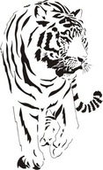 Nálepka na stenu Tiger - Divoké mačky 5 Nálepka na stenu Tiger - Divoké mačky 5
