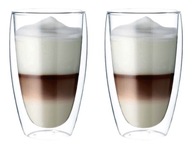 2 SKLENENÉ TERMÁLNE ŠÁLKY NA KÁVU LATTE 380ml 2 SKLENENÉ TERMÁLNE ŠÁLKY NA KÁVU LATTE 380ml