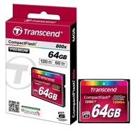 Karta Transcend Compact Flash CF UDMA7 64 GB 120 MB