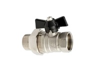 Guľový ventil so skrutkovým pripojením s 1/2'' škrtiacou upchávkou Guľový ventil so skrutkovým pripojením s 1/2'' škrtiacou upchávkou