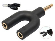 ADAPTÉR STEREO MiniJACK 3,5mm M x1 -> F x2 4PIN ADAPTÉR STEREO MiniJACK 3,5mm M x1 -> F x2 4PIN