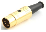 REAN BY NEUTRIK NYS322AG ZLATÁ ZÁSTRČKA 5 KOLÍKOV DIN5 REAN BY NEUTRIK NYS322AG ZLATÁ ZÁSTRČKA 5 KOLÍKOV DIN5