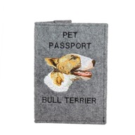 Bull Terrier Vyšívaný obal na pas Bull Terrier Vyšívaný obal na pas