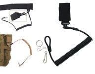 LANYARD SPRING pre pištoľové zbrane čierna LANYARD SPRING pre pištoľové zbrane čierna