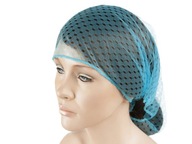 Trojuholníková modrá elastická sieťka do vlasov
