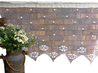 Háčkovaný záves, 100% bavlna, 190x120cm, béžová Háčkovaný záves, 100% bavlna, 190x120cm, béžová