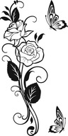 Nálepka na stenu FLOWERS Ruže 140 cm