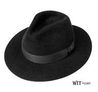 Klobúk Edvard Fedora - čierny Witleather Skoczów