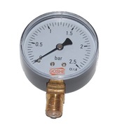 Manometer 2,5 bar GOSHE fi 63 mm manometer spodný Manometer 2,5 bar GOSHE fi 63 mm manometer spodný
