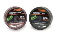 FOX cac434 pletená šnúra CORETEX MATT hnedá 20lb / 20m