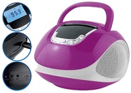 Rádiový prehrávač s BLUETOOTH USB SD AUX FM fialový Rádiový prehrávač s BLUETOOTH USB SD AUX FM fialový