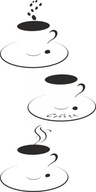 Samolepka na stenu COFFEE CUPS kuchyňa 50x100cm Samolepka na stenu COFFEE CUPS kuchyňa 50x100cm