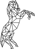 NÁLEPKA NA STENU GEOMETRICKÝ KONÍK 100 cm NÁLEPKA NA STENU GEOMETRICKÝ KONÍK 100 cm