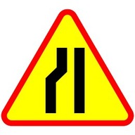 Dopravná značka A 750 mm zúženie cesty A 12c