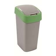 Flip Bin 50l Curver odpadkový kôš strieborná/zelená Flip Bin 50l Curver odpadkový kôš strieborná/zelená