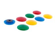 Magnety PRÍSLUŠENSTVO NA TABUĽU 8 magnetov 3 cm farieb Magnety PRÍSLUŠENSTVO NA TABUĽU 8 magnetov 3 cm farieb