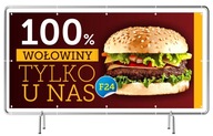 Banner REKLAMA Nápis 2,5x1,25m - Hovädzí Burger Banner REKLAMA Nápis 2,5x1,25m - Hovädzí Burger