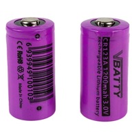 Nabíjacia batéria CR 123 a 3,0 V 1200mAh RCR 2x