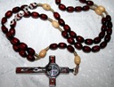 MEGA ruženec + krížová medaila sv. Benedikt 92 cm!