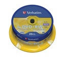 VERBATIM DVD+RW disky 4,7 GB 4x 25 ks CAKE Re-Rec