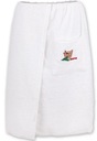 SAUNA PAREO KILT BIELA ​​100% BAVLNA DÁMSKE 70*140 LOGO