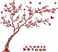 nálepka 200x180 SAKURA strom Japonská čerešňa mat
