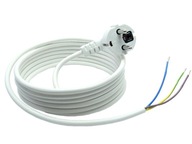 Kábel Kábel s lomenou zástrčkou H05VV-F 3x1,5 3m biely