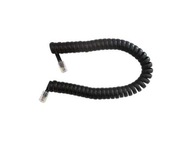 Telefónna prípojka 2 m špirálový kábel Čierny