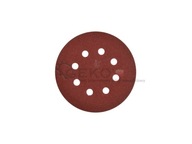 brúsny kotúč 8 otvorov 125mm P120 brúska 50 ks