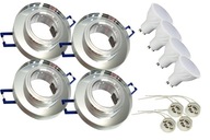 4x Halogénové okrúhle sklenené svietidlo + LED GU10 5W 4x Halogénové okrúhle sklenené svietidlo + LED GU10 5W