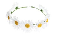 Daisy veniec, čelenka, BIELE satén Daisy veniec, čelenka, BIELE satén