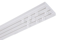 Trojitá záclonová tyč 3 sady stropných koľajníc PVC III 400 Trojitá záclonová tyč 3 sady stropných koľajníc PVC III 400