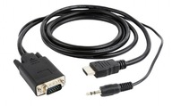 ČERVENÝ HDMI na VGA adaptérový kábel 1,8m +Audio Szczecin ČERVENÝ HDMI na VGA adaptérový kábel 1,8m +Audio Szczecin