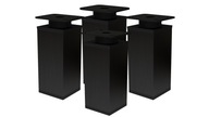 4 X NASTAVITEĽNÁ NÁBYTKOVÁ NOHA V 60 MM ČIERNA