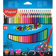 Trojuholníkové pastelky Maped Colorpeps 48 farieb v púzdre