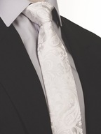 SILK 100% Svadobná hodvábna kravata Biela ECRU kj03 SILK 100% Svadobná hodvábna kravata Biela ECRU kj03