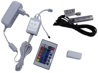 1x RGB LED klipy na sklenené police, klip SET 1x RGB LED klipy na sklenené police, klip SET