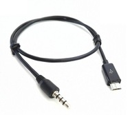 Kábel Micro USB to Jack 3,5 mm Aux Audio 1m