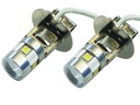 Led H3 6 UHP 5730 SMD denné svetlo Halogen 12V 24V set