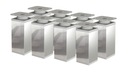 8 X NASTAVITEĽNÁ NÁBYTKOVÁ NOHA V 100 MM CHROM