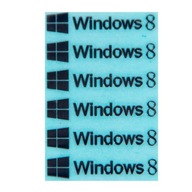Samolepka samolepka Windows 8 strieborná 6 x 30 mm