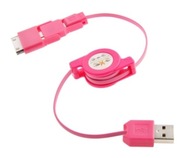 USB nabíjací kábel 3v1 micro USB iPh4 4G (3890)