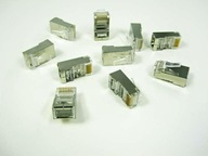 modulárna sieťová zástrčka RJ45 8p8c SCREEN. 100 ks modulárna sieťová zástrčka RJ45 8p8c SCREEN. 100 ks