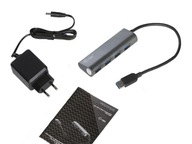 4-portový USB 3.0 hub s napájaním + nabíjanie telefónu
