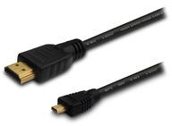 Micro micro HDMI D - HDMI v1.4 GOLD kábel 1m