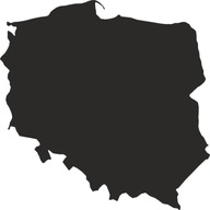 Maliarska šablóna na nástennú mapu Poľska 100x100cm