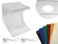 BEZTIIEŇOVÝ FOTOSTAN 23cm + LED LAMPY