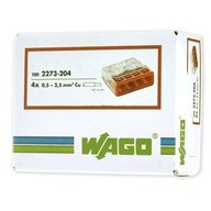 WAGO RÝCHLOSPOJKA PRE DRÔT 4x0,5-2,5mm² 100 ks WAGO RÝCHLOSPOJKA PRE DRÔT 4x0,5-2,5mm² 100 ks