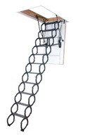 Nožnicový podkrovný rebrík OST 70x120 / lamely